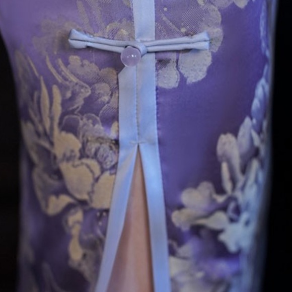 Jacquard Floral Qipao - Picture 5 of 6